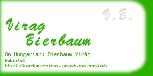 virag bierbaum business card