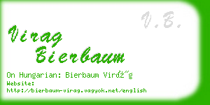 virag bierbaum business card